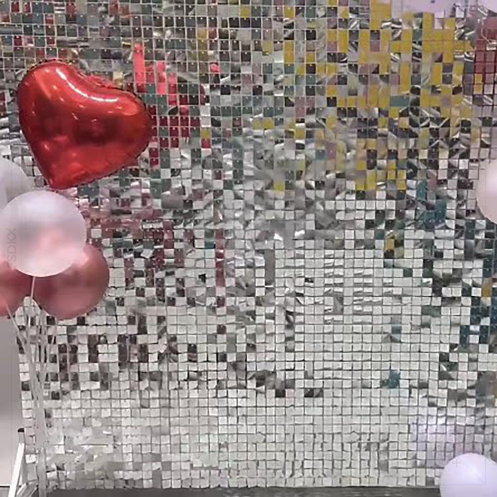 Pvc Panel Background - FSDKX Schimmerndes Pailletten-Wandpaneel, Hochzeit, Party, Pailletten-Wandpaneel,